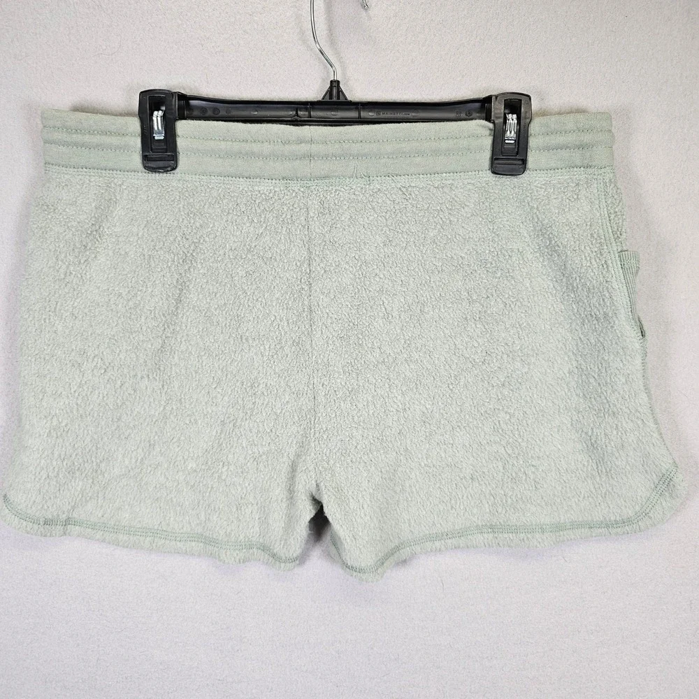 Boxercraft‎ Sage Green Fleece Lounge Shorts Embroidered Dog Heart Large NWT